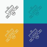 Broadcast. broadcasting. radio. satellite. transmitter Icon Over Various Background. Line style design. designed for web and app. Eps 10 vector illustration