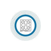 Data, infrastructure, network, matrix, grid Line Icon. Vector isolated illustration