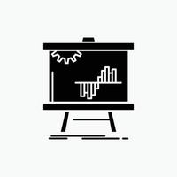 Business, chart, data, graph, stats Glyph Icon. Vector isolated illustration