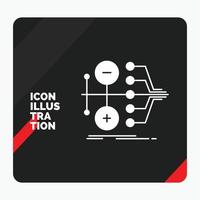 Red and Black Creative presentation Background for monetization. finance. money. transfer. value Glyph Icon vector