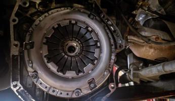 clutch cover installed in a car engine photo