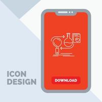 Analysis. business. develop. development. market Line Icon in Mobile for Download Page vector