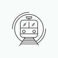 metro, tren, inteligente, público, icono de la línea de transporte. ilustración vectorial aislada vector