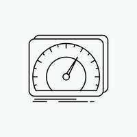 dashboard. device. speed. test. internet Line Icon. Vector isolated illustration