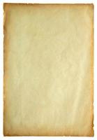 Old vintage paper sheet texture isolated on white background photo