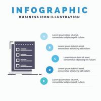 Check. checklist. list. task. to do Infographics Template for Website and Presentation. GLyph Gray icon with Blue infographic style vector illustration.