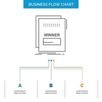 fraud. link. maleficient. malicious. script Business Flow Chart Design with 3 Steps. Line Icon For Presentation Background Template Place for text vector