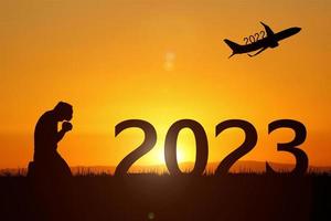 Ideas welcome 2023 and new beginnings. Happy New Year photo