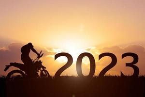 Ideas welcome 2023 and new beginnings. Happy New Year photo