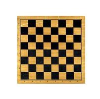 Wooden chess board isolated on white background photo