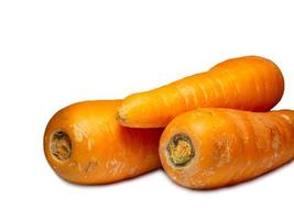 carrots on a white background.  Root vegetable isolate photo