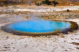 Hot spring at West Thumb Basin in Yellowstone National Park photo