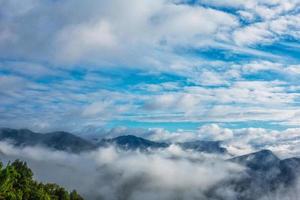 Landscape of Morning mist. photo