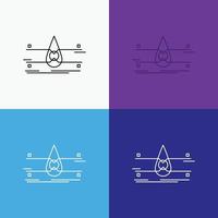 water. Monitoring. Clean. Safety. smart city Icon Over Various Background. Line style design. designed for web and app. Eps 10 vector illustration