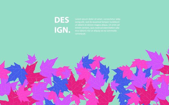 Fall leaf pattern colorful vector