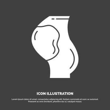 pregnancy. pregnant. baby. obstetrics. fetus Icon. glyph vector symbol for UI and UX. website or mobile application