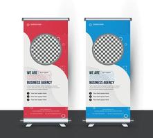 Roll up banner design template for Corporate and business vector