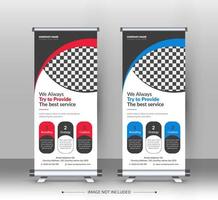 Roll up banner design template for Corporate and business vector