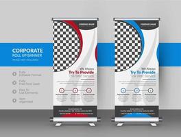 Roll up banner design template for Corporate and business vector