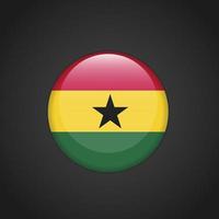 Ghana Flag Circle Button vector