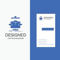 Business Logo for Algorithm. chart. data. diagram. flow. Vertical Blue Business .Visiting Card template. vector