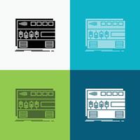 Audio. mastering. module. rackmount. sound Icon Over Various Background. glyph style design. designed for web and app. Eps 10 vector illustration