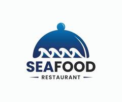 Seafood restaurant logo vector