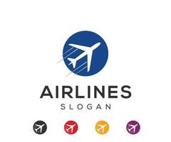 Airlines logo design template vector