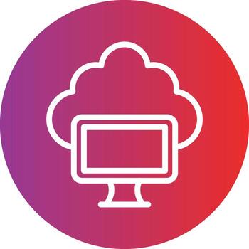 Cloud Computing Icon Style vector
