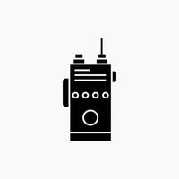 walkie. talkie. communication. radio. camping Glyph Icon. Vector isolated illustration