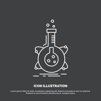 research. laboratory. flask. tube. development Icon. Line vector symbol for UI and UX. website or mobile application