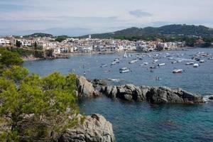 mediterranean coastline, sea and blue sky in summer photo