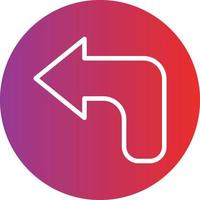 Turn Left Icon Style vector