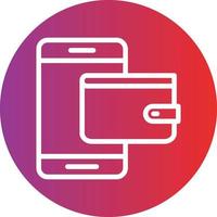 Digital Wallet Icon Style vector