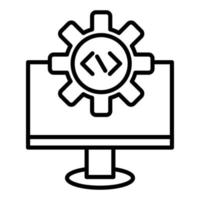 Code Settings Icon Style vector