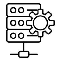 Database Settings Icon Style vector