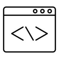 Web Coding Icon Style vector