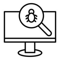 Bug Search Icon Style vector