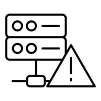 Database Alert Icon Style vector