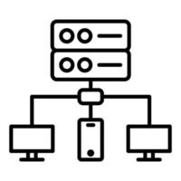 Database Network Icon Style vector