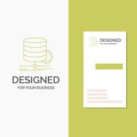 Business Logo for Algorithm. chart. data. diagram. flow. Vertical Green Business .Visiting Card template. Creative background vector illustration