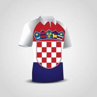 Crotia Football shirt design vector