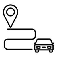 Driving Route Icon Style vector