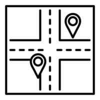 Nearby Destinations Icon Style vector