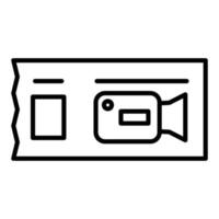 Movie Ticket Icon Style vector