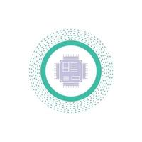 Chip. cpu. microchip. processor. technology Glyph Icon. Vector isolated illustration
