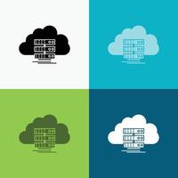 cloud. storage. computing. data. flow Icon Over Various Background. glyph style design. designed for web and app. Eps 10 vector illustration