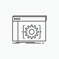 Api. app. coding. developer. software Line Icon. Vector isolated illustration