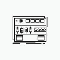 Audio. mastering. module. rackmount. sound Line Icon. Vector isolated illustration