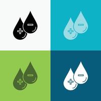 blood, drop, liquid, Plus, Minus Icon Over Various Background. glyph style design, designed for web and app. Eps 10 vector illustration